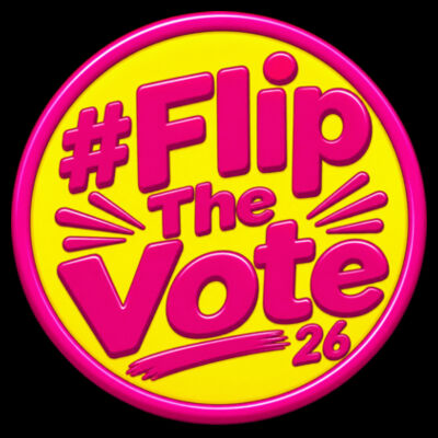 Flip the vote 2026 - AS Colour Mens Block Tee Design